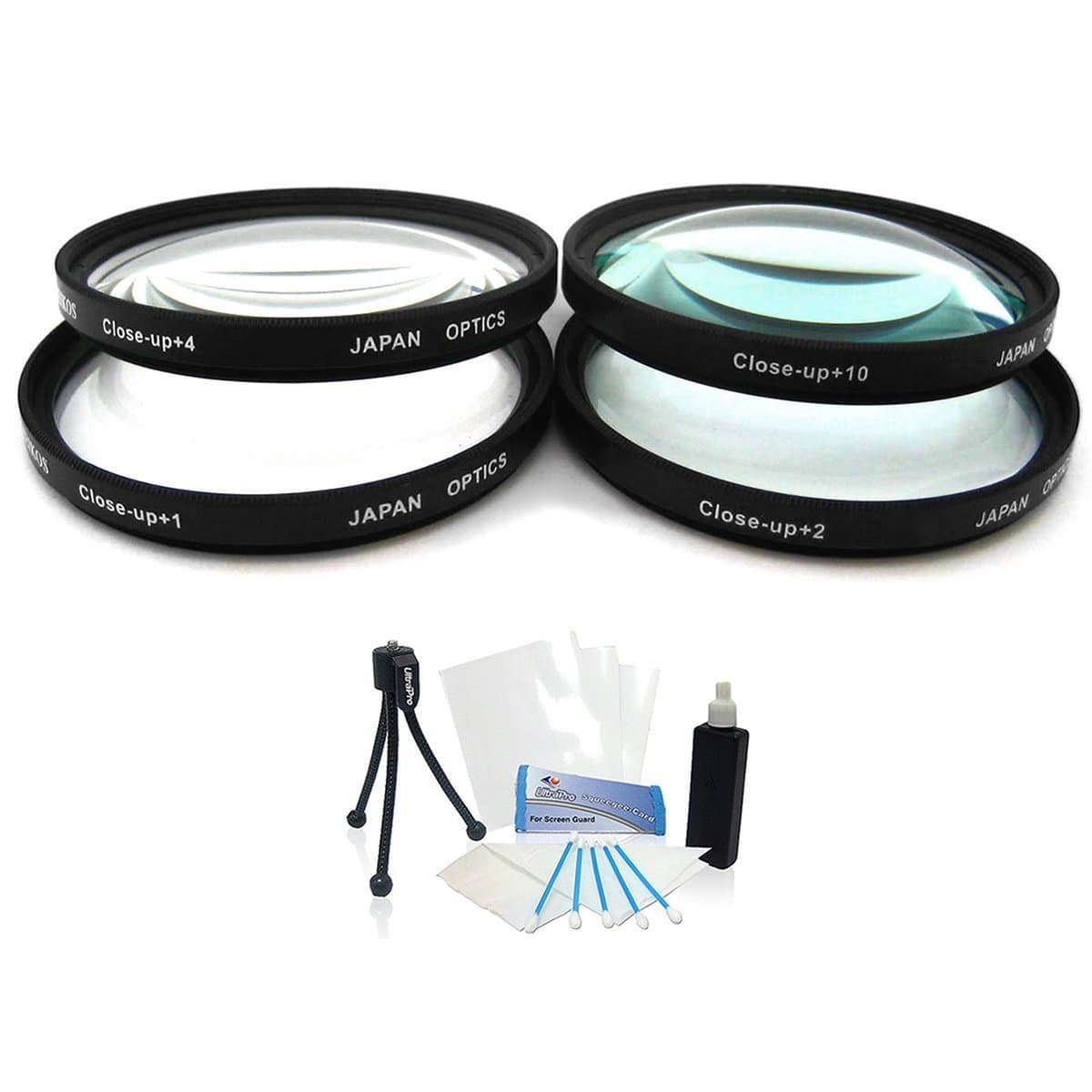 Ultrapro 37mm Digital High-Resolution Close-Up Macro Filter Set (+1, +2, +4, and +10 Diopters) with Deluxe Filter Carry Case for Select Olympus Digital Cameras Deluxe Accessory Set Included