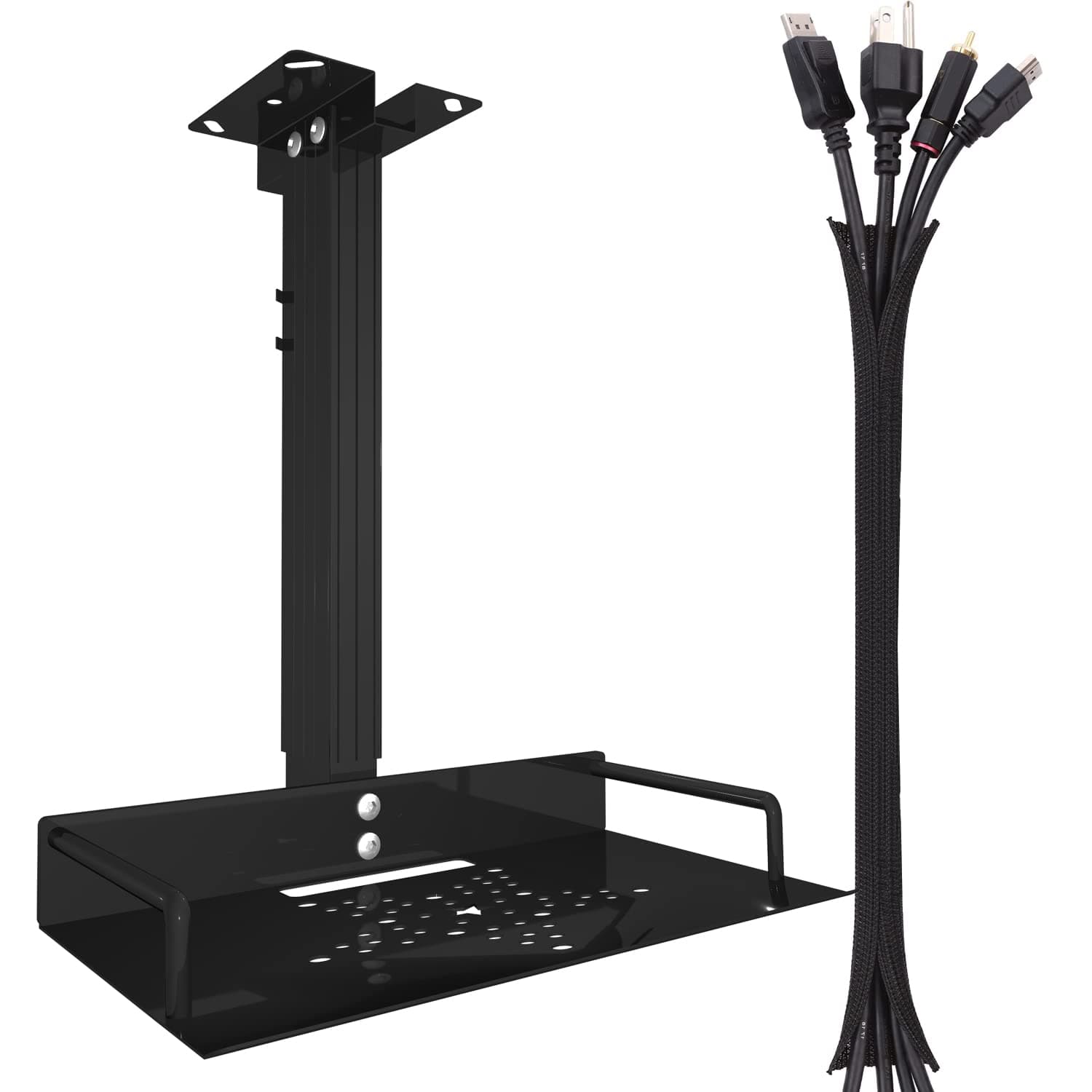 Projector Ceiling Mount, Adjustable Height, Aluminum Alloy Material, Compatible with Epson/Emerson/BenQ/Fangor/Vankyo/Acer/Artlii/Optoma and Most Projectors