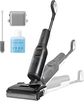 F25 LT Wet Dry Vacuum Cleaner and Mop, 20000Pa Cordless Vacuum Mop Combo, 194°F High Temperature Self Cleaning & Hot Air Flash Drying, 180° Lie-Flat Hard Floor Cleaner, Edge to Edge Cleaning