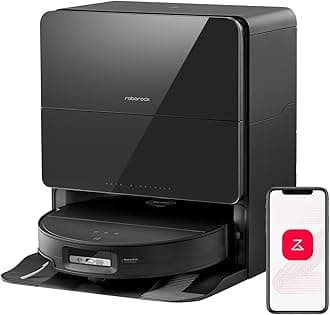 – roborock Saros 10 Robot Vacuum and Mop, 22,000Pa Suction, AI Obstacle Avoidance, 3.14-inch Ultra Thin, Auto Detachable Mop, Zero Tangling Main Brush, Hot Water Mop & Dock Self Cleaning, Pet Friendly