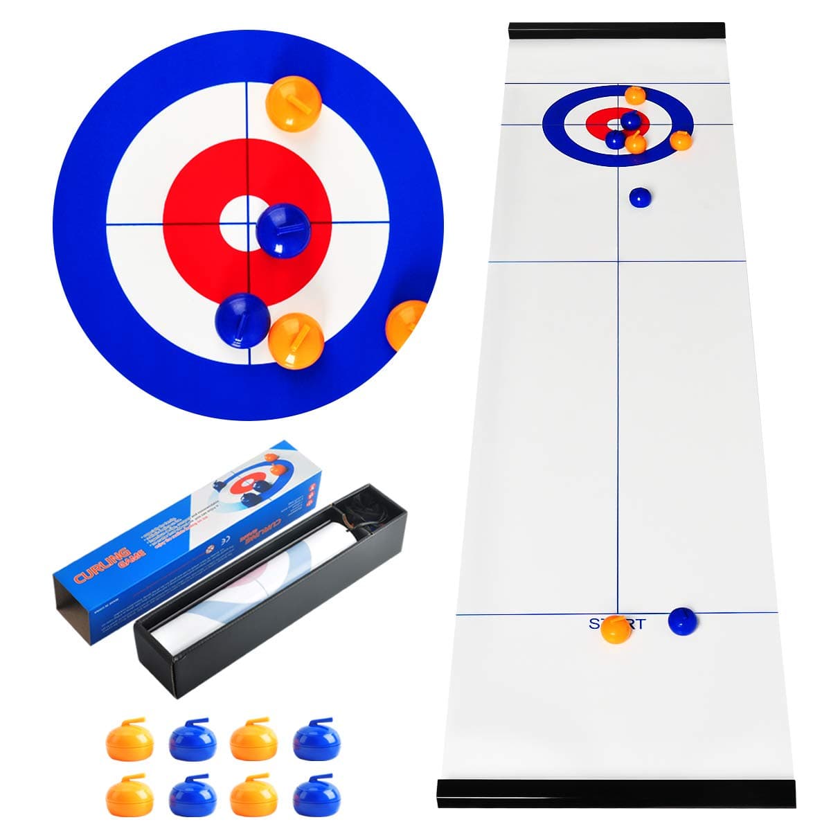 Tabletop Games,Curling Game,Portable Team Board Game,Tabletop Training Family Party Games for Kids Adults Indoor Travel