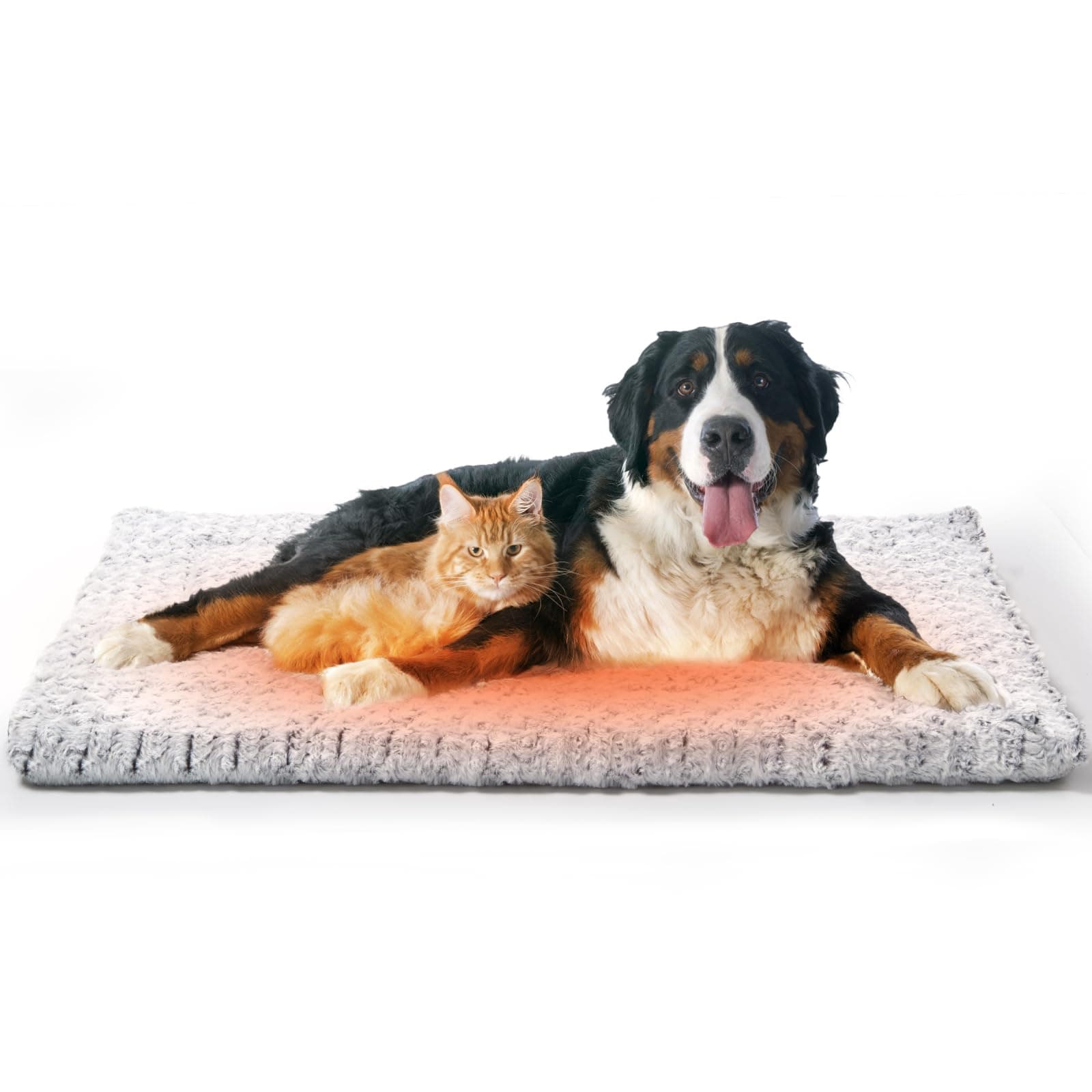 Self Warming Cat Bed 37 x 25.6 in - Beds for Indoor Outdoor Cats and Dogs, Machine Washable Cat Heating Pad, 2 in Thickened Pet Heating Pad for Cats & Dogs, Double Side Premium Soft
