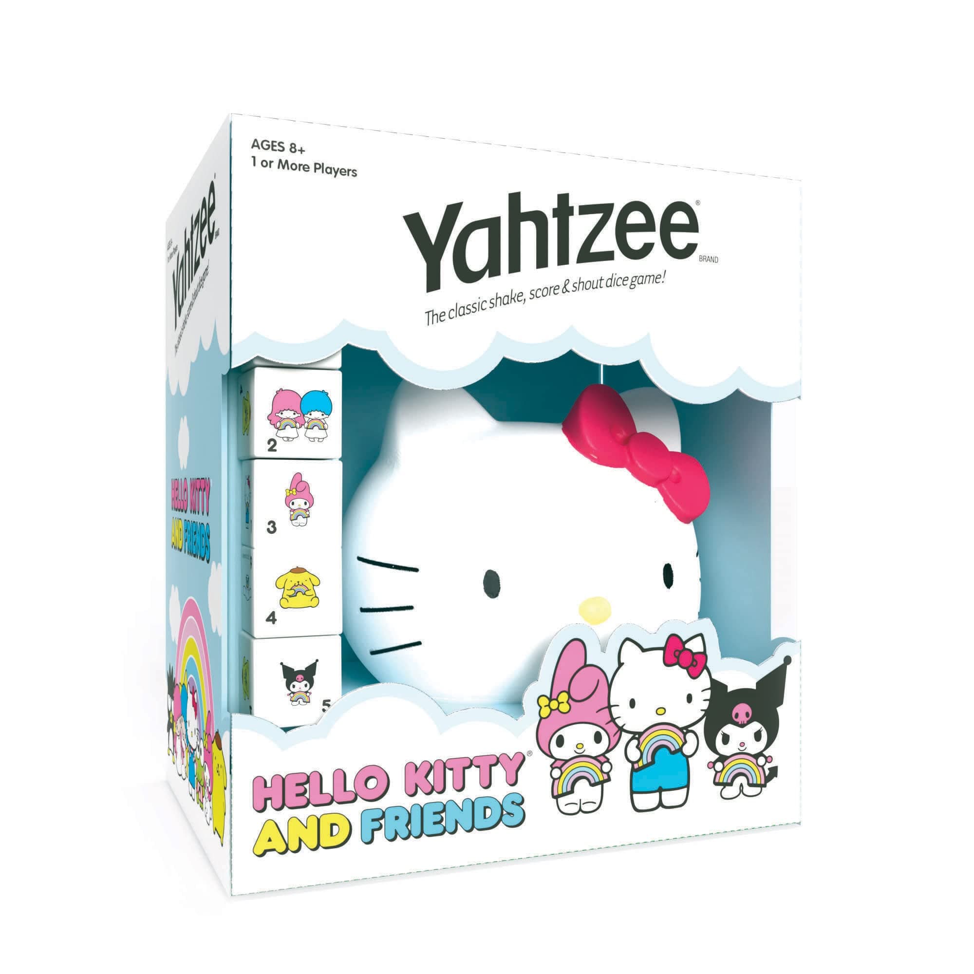 YAHTZEE: Hello Kitty and Friends, Collectible Head Dice Cup, Classic Family D...