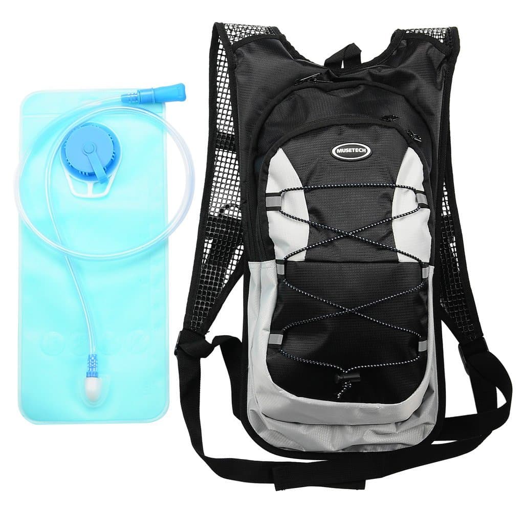 Hydration Pack with 2L Backpack Water Bladder for Hiking Running Biking Color Black