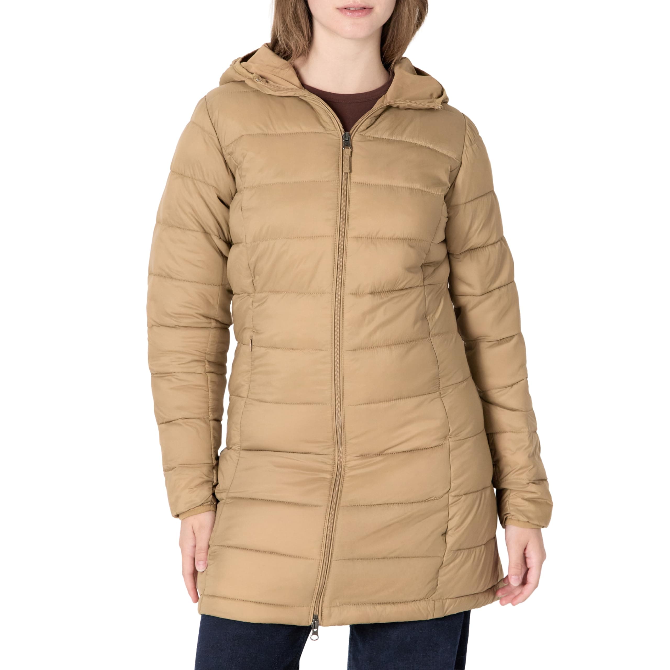 Amazon Essentials womens Lightweight Water-Resistant Packable Hooded Puffer Coat (Available in Plus Size)