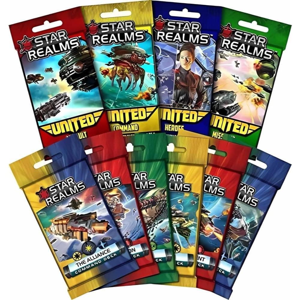 Wise Wizard Games Star Realms Bundle: The Complete United and Command Deck Set