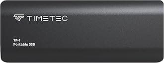 Timetec 2TB Portable External SSD USB3.2 Gen2 Type C Up to 560MB/s Ultra-Light Aluminum Mini External Solid State Drive with USB C to A Cable/USB A to C Adapter for Desktops/Laptop/Mac/Mobile - Black