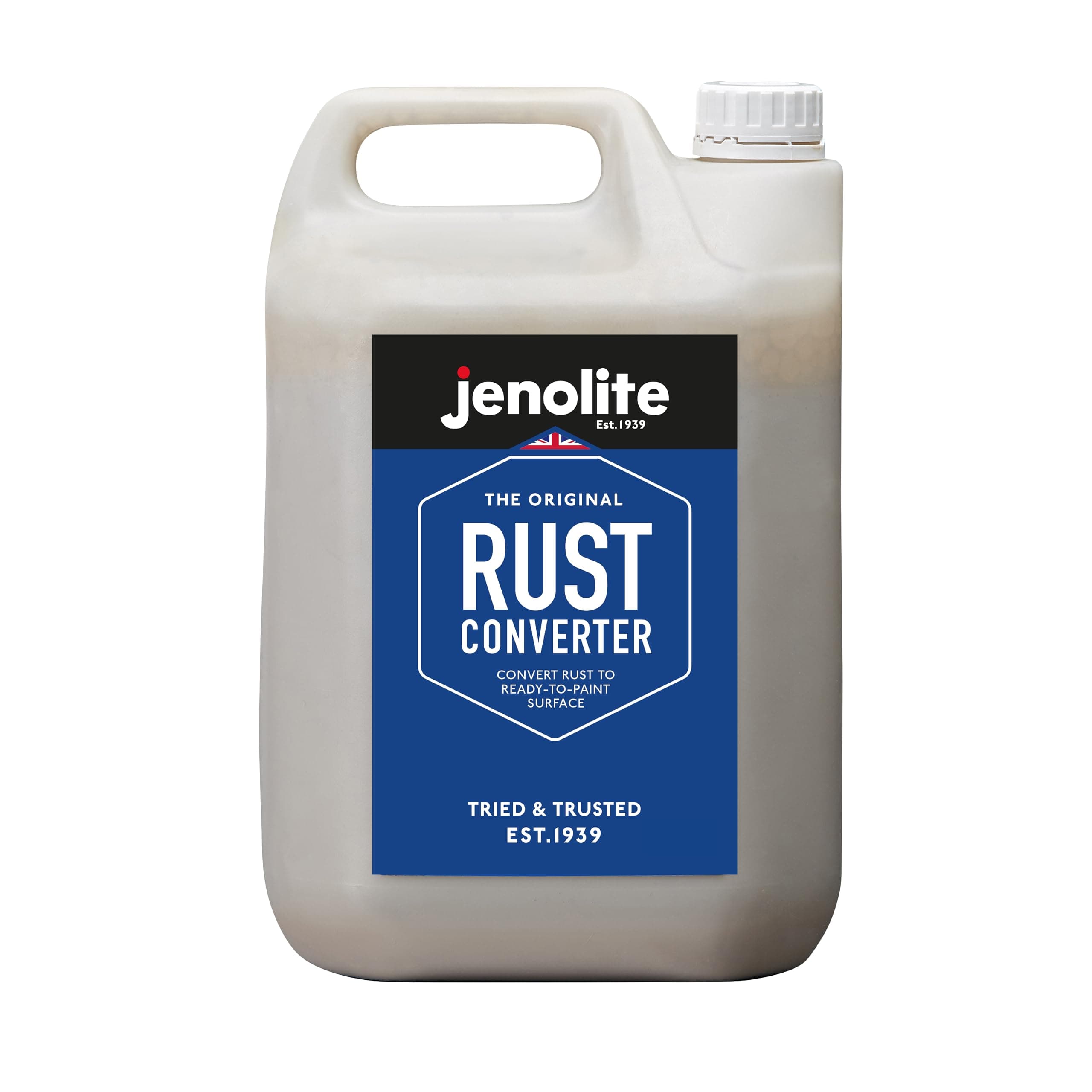 JENOLITE Rust Converter | Rust Reformer | Convert Rust Into A Ready to Paint Surface | Neutralise & Prevents Rust | 5 litres (1.32 Gallons)