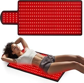 LITDUCK Body Red Light Therapy Mat, Eligible Red Light Therapy Blanket, 2in1 LEDs(660nm& 850nm), Premium Leather, Adjustable Timer & Intensity 36.3"*15.8" (325leds)