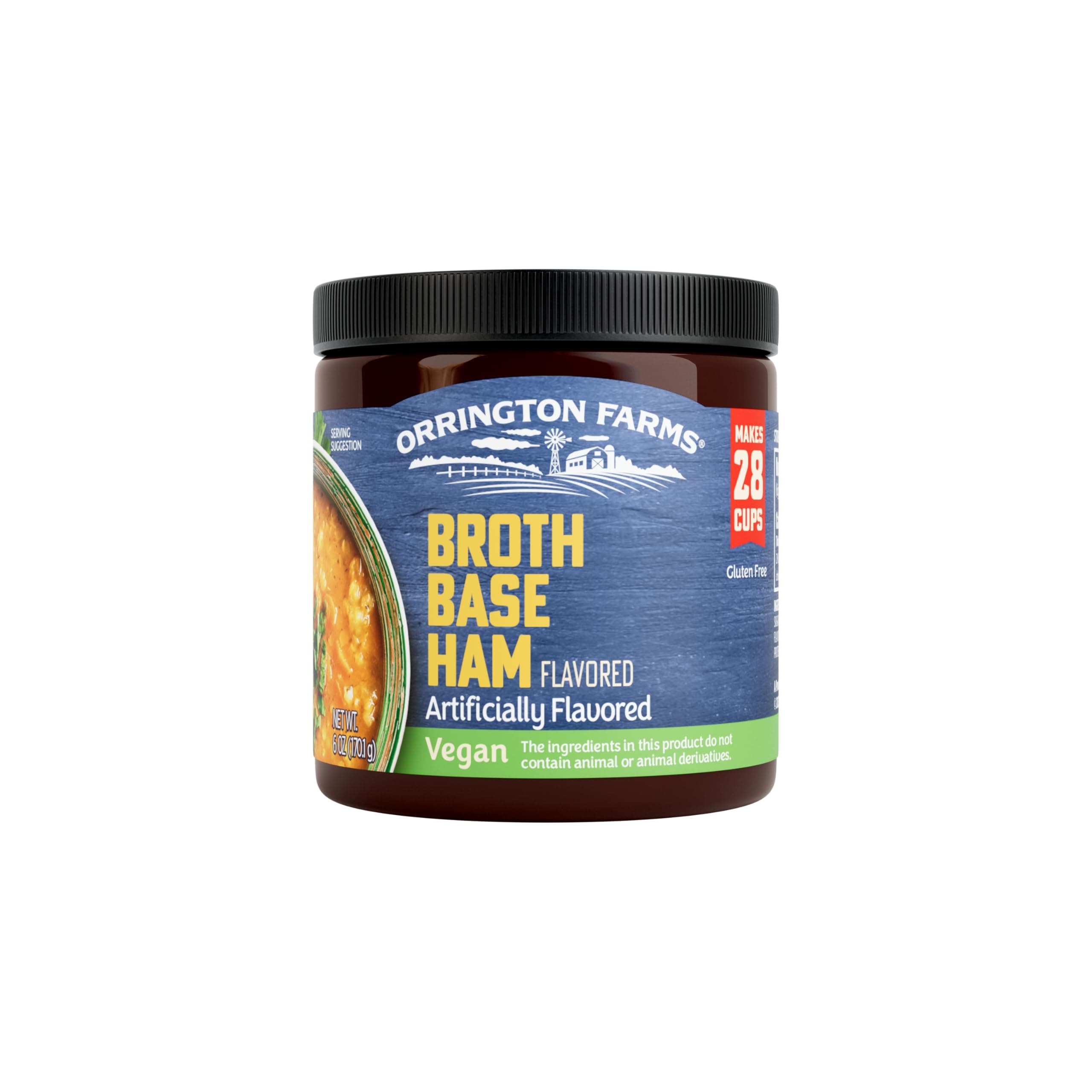 Vegan Ham Flavored Broth Base, 6 oz.
