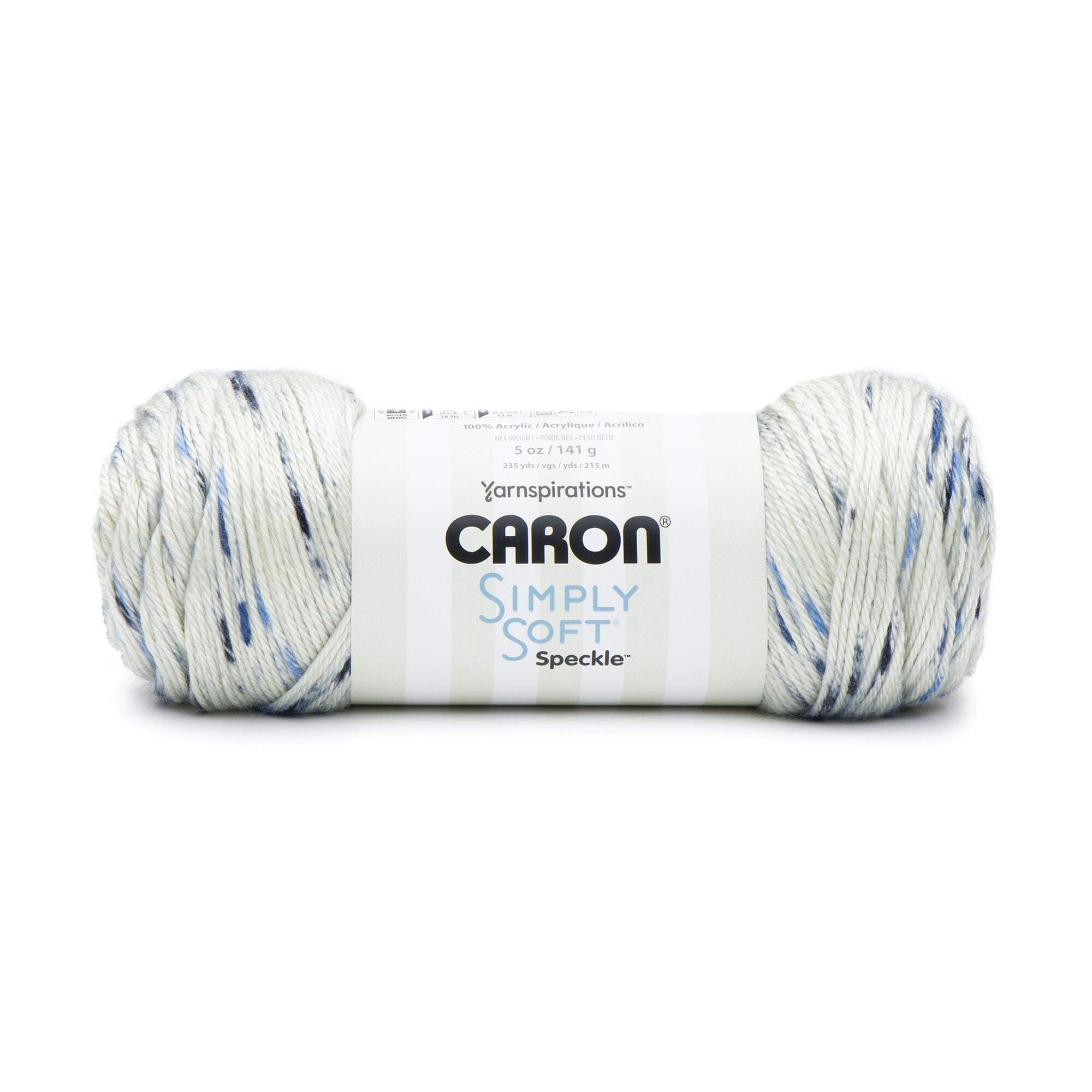 Caron Simply Soft Speckle Yarn 141g - Blue Gingham