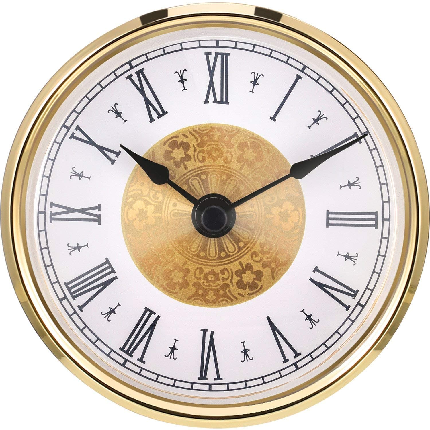 3-1/8" (80mm) Clock Insert with Arabic Numeral, Quartz Movement