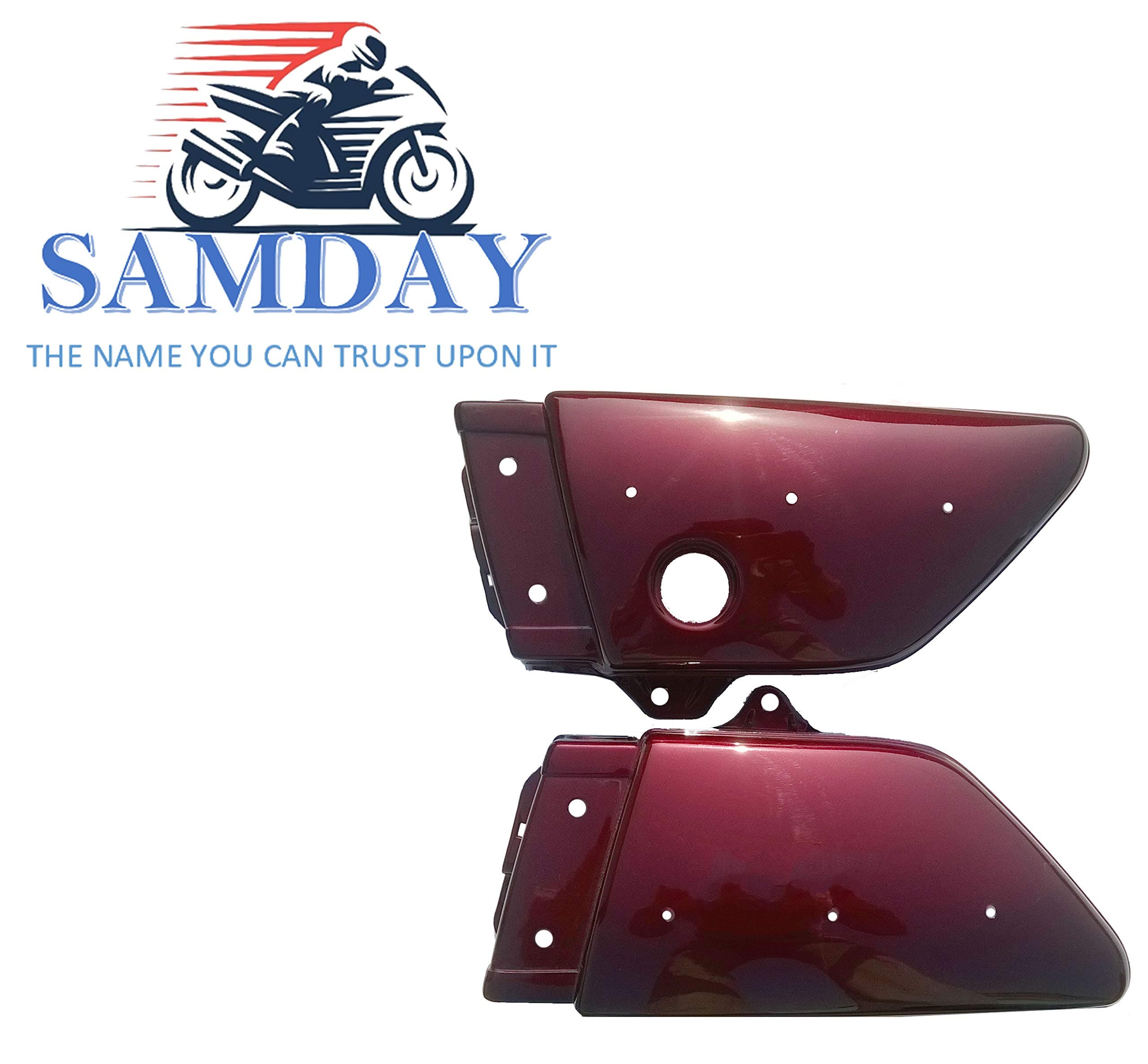 SAMDAY Side Panel Set Compatible for Yamaha RX100 (L&R) (Maroon)