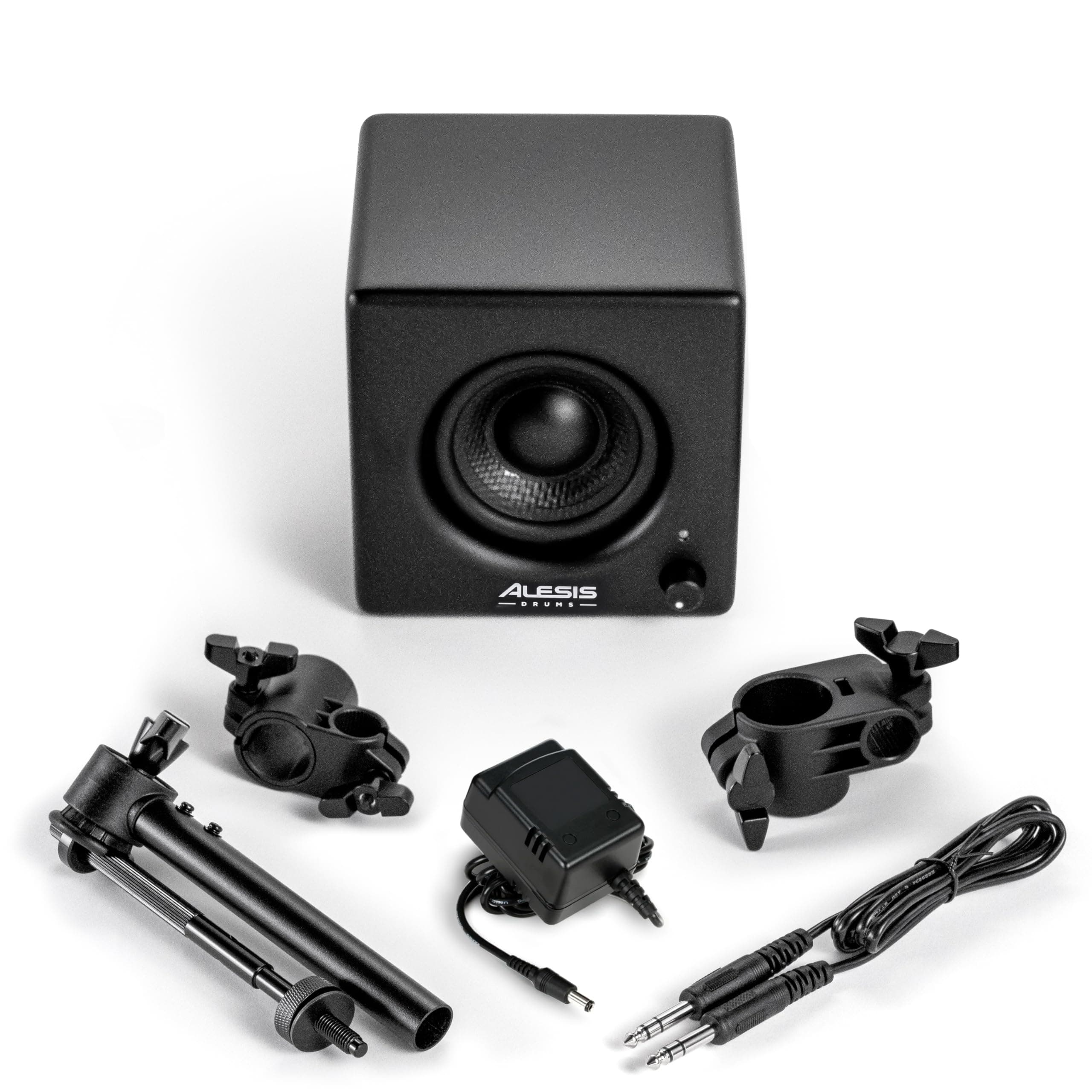 Alesis Nitro Amp - 3 Inch Active 70 W Compact Electronic Drum Speaker for Training and Lessons, Rack Mountable with Clips Included