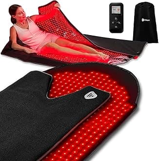 Lifepro Red Light Therapy for Body Wrap – Allevabody 660nm & 850nm Near Infrared and Red Light Therapy Mat for Body – Adjustable, Portable & Full-Body Relaxation for Daily Wellness