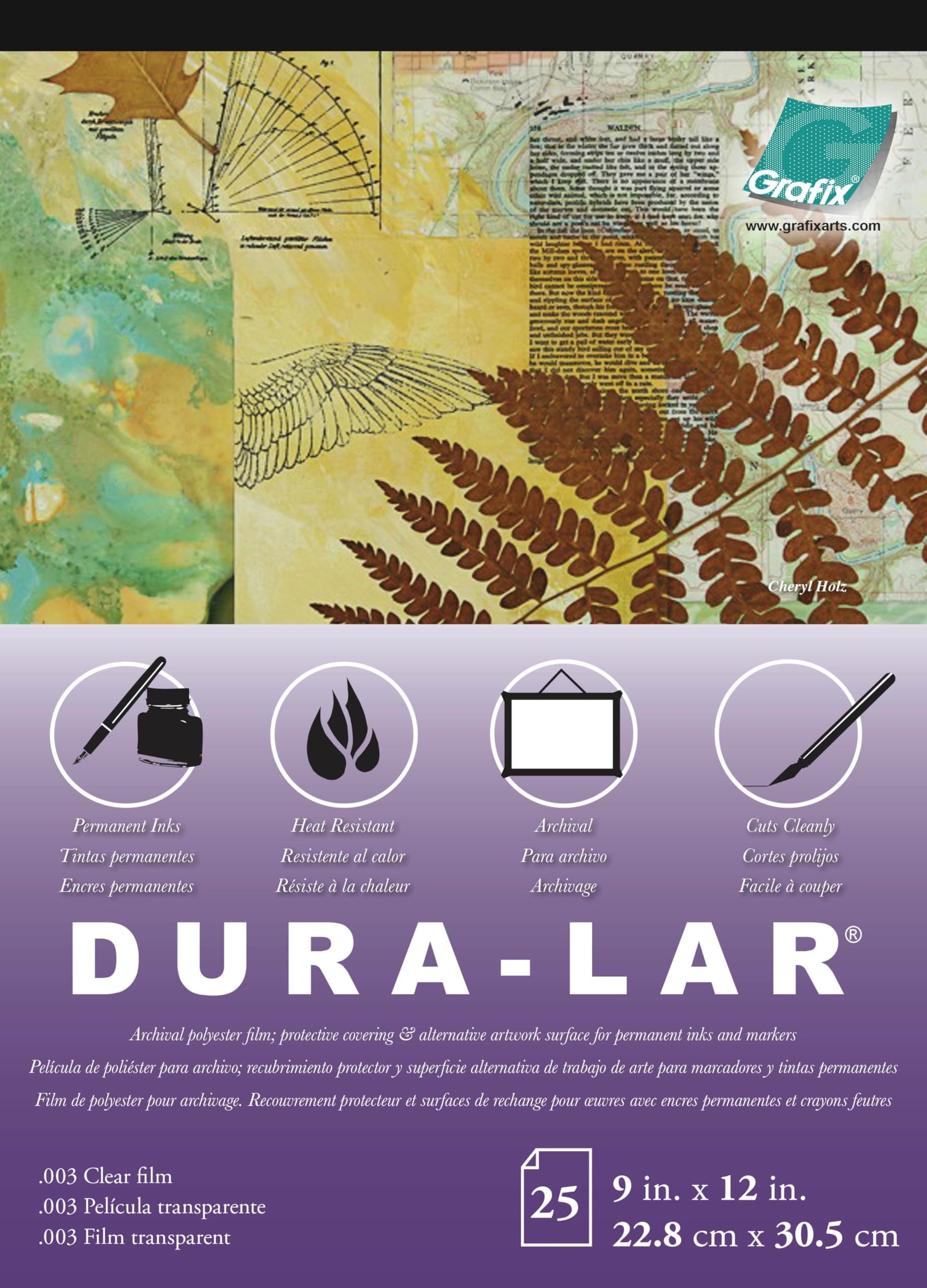 DURALAR CLEAR .003 9X12 25SH