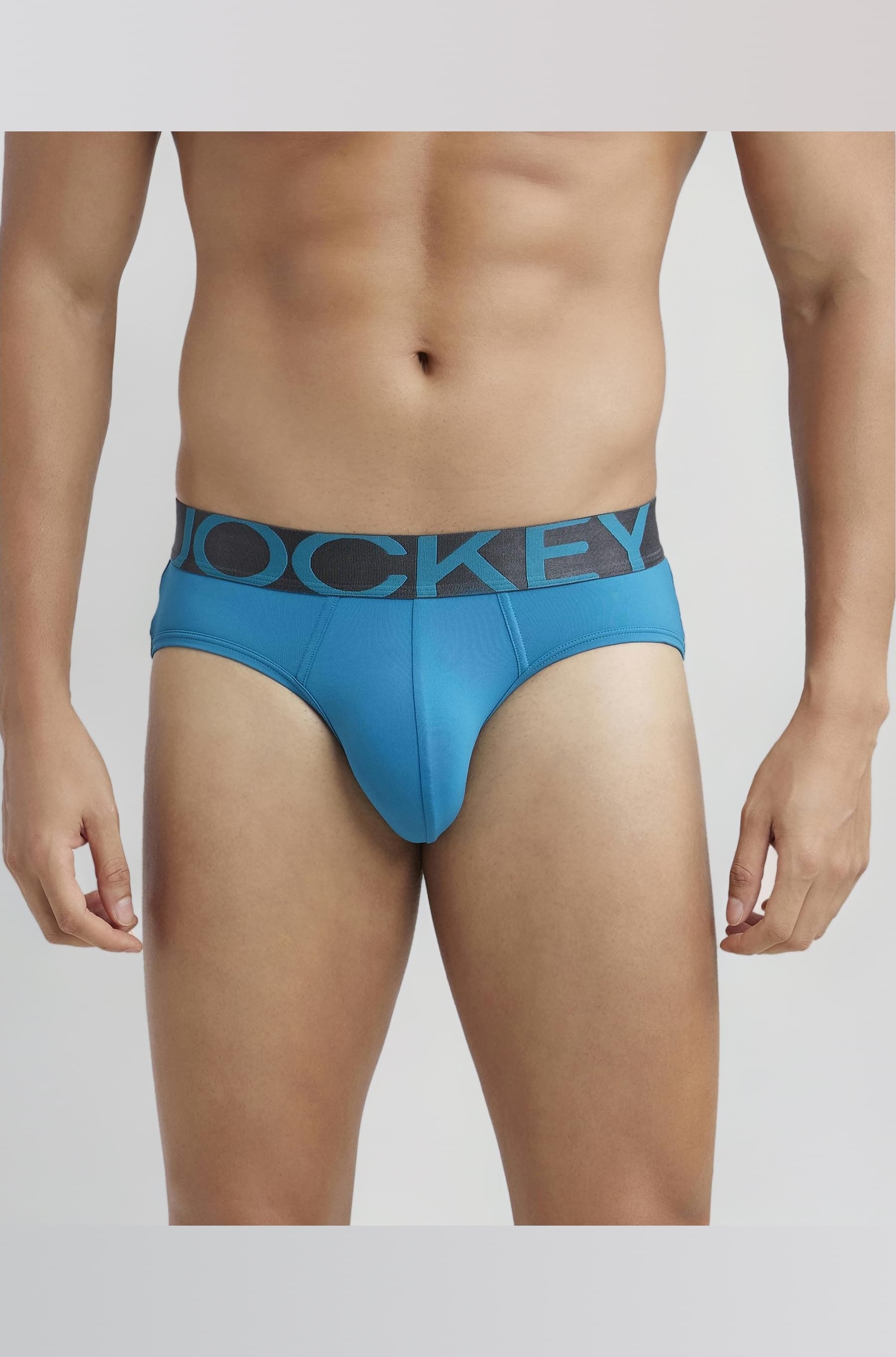 Jockey IC27 Men's Tactel Microfiber Elastane Stretch Solid Brief with Moisture Move Treatment